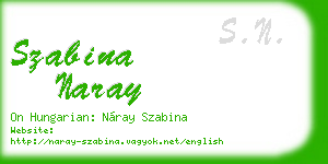 szabina naray business card